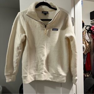 Patagonia Cream Wool Half Zip